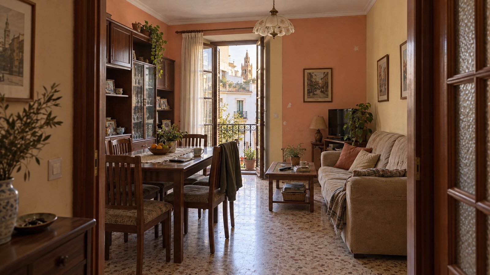 Salón comedor antiguo antes de la reforma